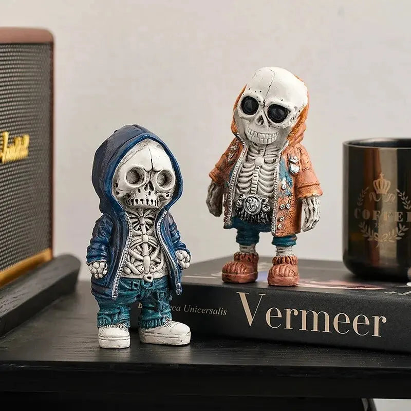Halloween Resin Skeleton Figurines, 15 x 6 x 4cm, 1 or 4 Pieces