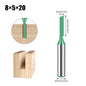 Tungsten Carbide Router Bit 3-20mm (0.12-0.79 in) Diameter, 8mm (0.315 in) Shank, Single/Double Flute Straight Bit for Woodworking