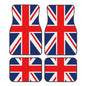 Custom Fit Car Floor Mats Front & Rear Set – Union Jack Flag Design – Non-Slip, Easy Clean