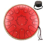 Steel Tongue Drum 13-Inch (32 cm) 15-Note C Scale Handpan-Style Percussion with Mallets & Carry Bag