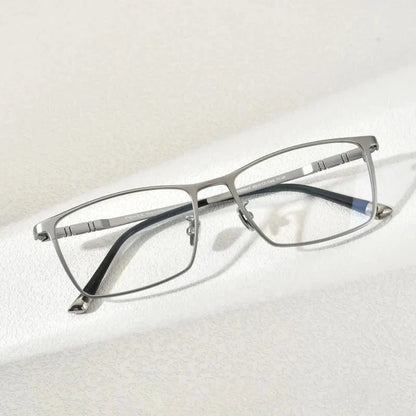 FONEX Titanium Square Glasses – Ultralight Men’s High-End Eyewear