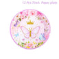 Purple Butterfly Disposable Tableware Napkin Butterfly Birthday Party Decor Girl Baby Shower Baptism Gender Reveal Supplies