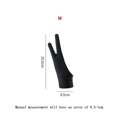 Two-Finger Drawing Glove for Tablets — Left & Right Hand Anti-Fouling Touchscreen Glove