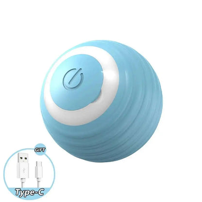 Interactive Rolling Cat Toy with Tail – USB Rechargeable Smart Ball, Dual-Speed Automatic Play