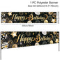 Gold Glitter Happy Birthday Party Backdrop For Photo Black  Happy Birthday Adult Theme Party Decoration Supplies DIY Backdrops