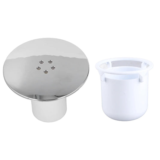 90mm Shower Drain Cover Chrome-Plated Hair Trap Plug Fast Drain Odor Seal