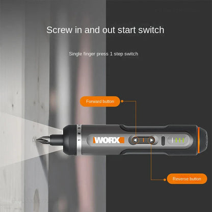 4V Mini Cordless Electric Screwdriver Set USB Rechargeable 30-Bit Precision Kit