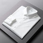 Men's Smart Casual Long Sleeve Button-Down Shirt, Knit Broadcloth Solid
