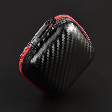 Compact EVA Earphone Case Zipper Pouch - Portable Hard Shell Headphone Storage 3 x 3 x 1.1 in (7.5 x 7.5 x 2.9 cm)