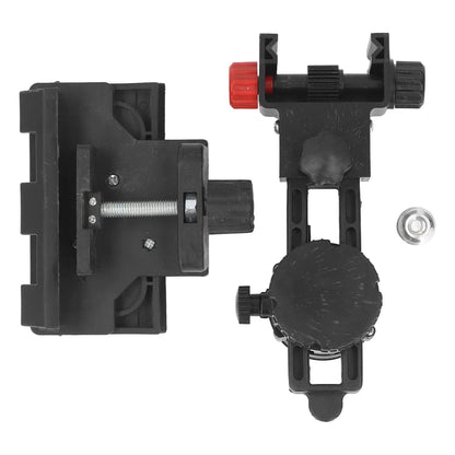 Fine Tuning Bracket Level Adapter 360 Degree Adjustable Support L Shape Pivoting Base with Clip Wall Ceiling Mounted