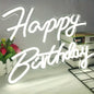 Happy Birthday Neon Sign Neon Happy Birthday Sign for Wall Decor Wall Neon Sign with Dimmable Switch Birthday Party Supplies