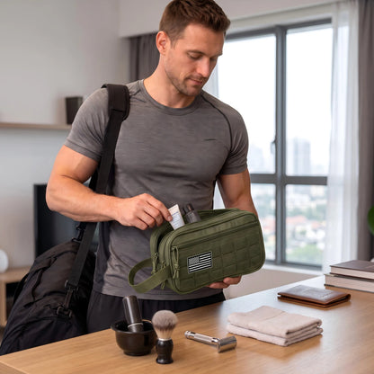 ReFire Gear Tactical Toiletry Bag - Multi-Compartment Hanging Dopp Kit with MOLLE Attachment, Unisex, 5 Colors