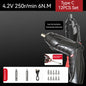 Compact Rechargeable Cordless Screwdriver — 4.2V (3.6V), 6 N·m Torque, 1300mAh, 250 RPM