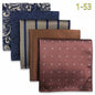 5-Pack Men's Microfiber Pocket Squares 12.6 in (32 cm) - Jacquard Woven Wedding & Formal Handkerchiefs, Assorted Patterns