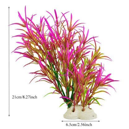 Artificial Aquarium Plants — Plastic Underwater Decorations for Fish Tanks, Realistic Aquarium Decor