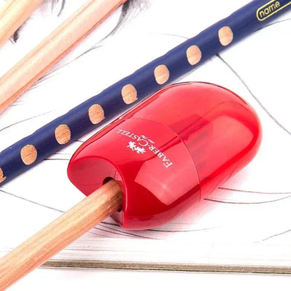 Double and Single Hole Transparent Pencil Sharpener - Creative School Stationery for Kids & Students