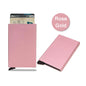 RFID Metal Pop-Up Card Holder Wallet – Slim Minimalist Small Black Unisex