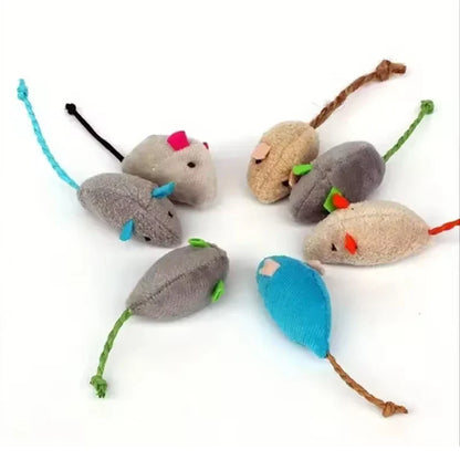 Interactive Plush Cat Toys Mouse & Rat Shapes Durable Linen Indoor Pet-Safe 3/7-Pack