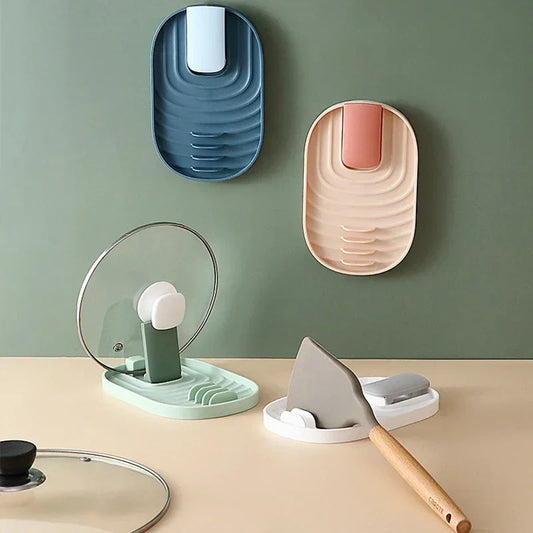 Foldable Pot Lid & Utensil Holder – Spoon Rest Spatula Organizer Rack for Kitchen
