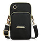 Women's Mini Crossbody Bag – Vertical Wrist Wallet & Phone Pouch, Nylon Zipper Purse