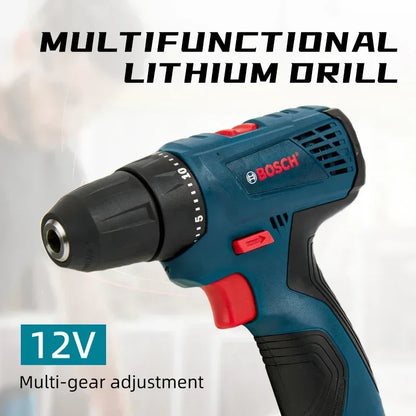 12V Cordless Electric Drill Driver Compact Rechargeable Hand Drill & Screwdriver for Home DIY