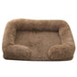 Square Plush Dog Bed with Memory Foam – Thickened Winter Pet Sofa Bed with Removable Cover (S/M/L/XL)