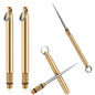 Titanium & Brass Toothpick with Waterproof Bottle Tool