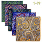 5-Pack Men's Microfiber Pocket Squares 12.6 in (32 cm) - Jacquard Woven Wedding & Formal Handkerchiefs, Assorted Patterns