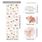 Boho Flowers Wall Stickers Child Watercolor Bedroom Living Room Home Decor Art Eco-frienly Removable Decals PVC Murals
