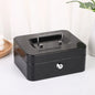 Portable Lockable Metal Cash Box with Key - Small Piggy Money Safe for Kids