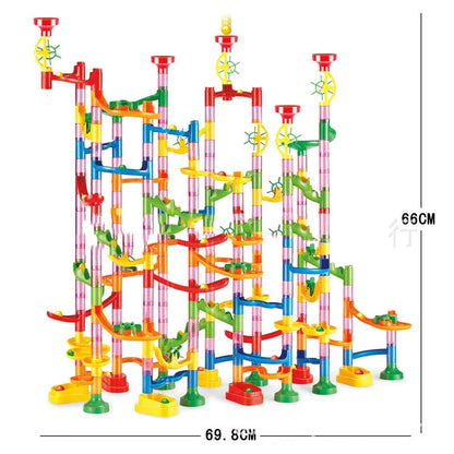 Marble Run Race Track Building Blocks 3D Maze Toy