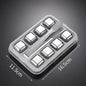 Stainless Steel Reusable Whiskey Stones - Quick-Freeze Ice Cubes with Storage Tray for Whiskey Wine Beer