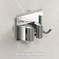 1-3 Pack Stainless Steel Nail-Free Wall Mounted Mop & Broom Holder Waterproof Bathroom Storage Rack