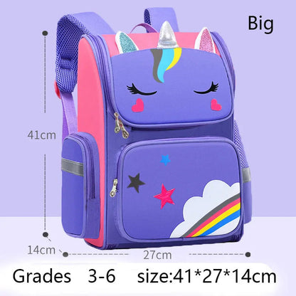 Kid Unicorn Backpack for Girls – Rainbow Eyes Waterproof School Bag