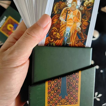 Thoth Tarot Cards 80 Cards 3 Magicians Oracle English Divination America Edition Board Playing Games In Irregular Gift Box