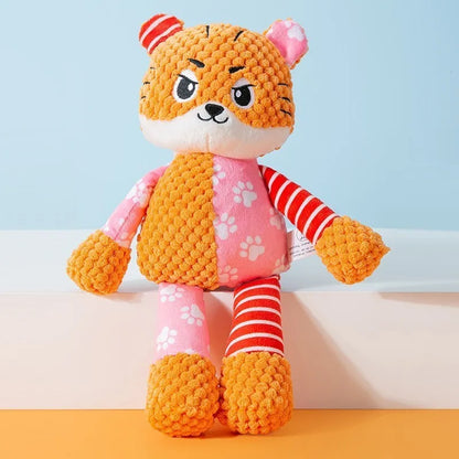 Plush Squeaky Dog & Cat Chew Toy — Bite-Resistant Interactive Puzzle for Teeth Cleaning