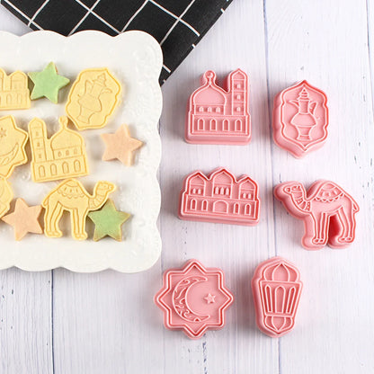 Ramadan Decoration 2025 EID Mubarak Biscuit Mold Cookie Cutter DIY Islamic Muslim Party Decor Al Adha Ramadan Kareem Eid Mubarak