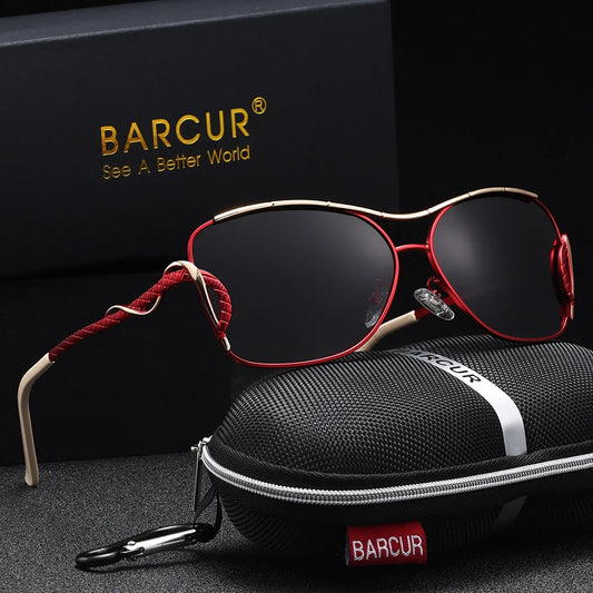 BARCUR Vintage Polarized Round Fashionable Women’s Sunglasses – Retro Fashion UV400 Stainless Steel Frame Stylish Party Apparel Accessories for Outdoor Travel & Oculos De Sol
