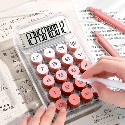 12-Digit Scientific Calculator with Mechanical Buttons for Students, Financial & Office Use
