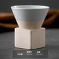 Retro Japanese Triangular Cone Ceramic Tea and Coffee Mug Pottery Porcelain Latte Cup for Home and Office