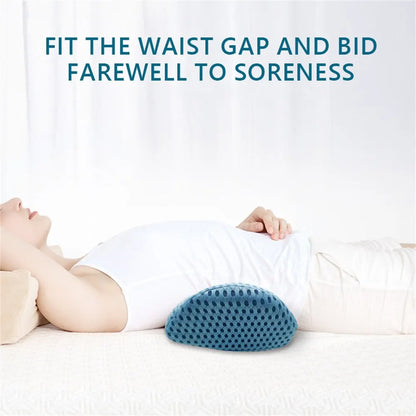 Breathable Memory Foam Lumbar Pillow - Ergonomic Waist Support for Car Seat & Bed