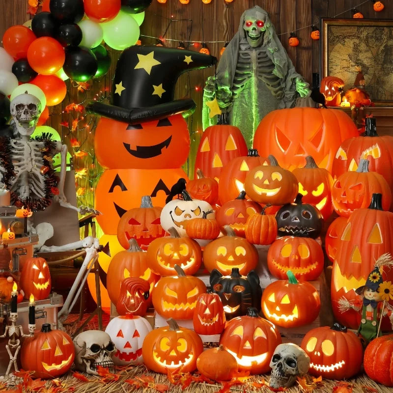 Halloween Pumpkin Lantern, 9-Inch, 10 Designs