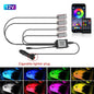 LED Car Interior Ambient Lights Kit - RGB Foot Strip Lighting with Remote & App Music Control