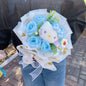 Kawaii Cat Plush Bouquet with Artificial Flowers — Cute Plush Doll Gift for Her, Valentine, Birthday, Graduation