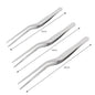 Stainless Steel Kitchen Tweezers & BBQ Tongs, Portable Food Clips — 1 or 3-Pack (14/16/20 cm | 5.5/6.3/7.9 in)