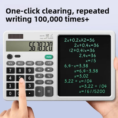 Silent Desktop Solar Calculator 12-Digit — Office, Accounting & School Teacher Calculator
