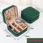 Mini Jewelry Travel Box - PU Leather Ring, Earring & Necklace Organizer