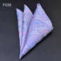 Men's Pocket Square 41 Colors - Plaid Dot Paisley Polyester Handkerchief 25 x 25 cm (9.8 x 9.8 in)