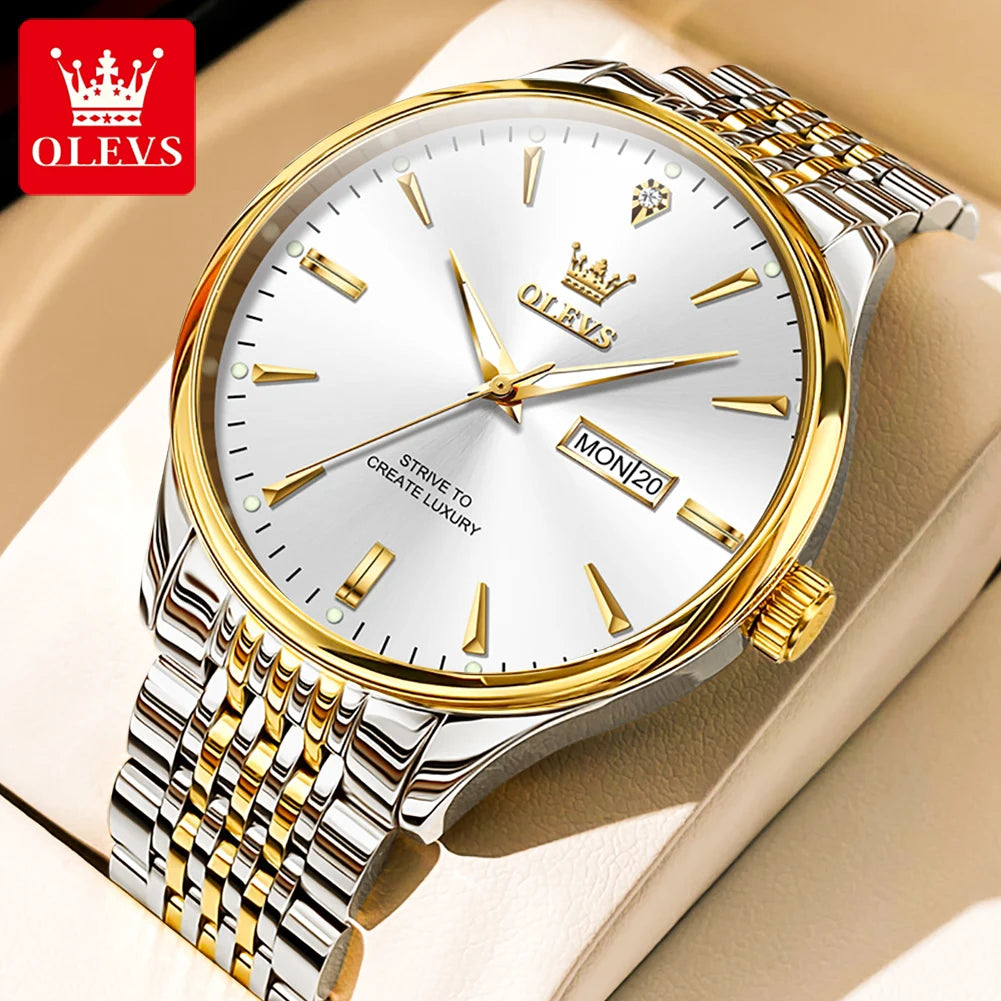 OLEVS 2929 Men’s Quartz Watch with Double Calendar