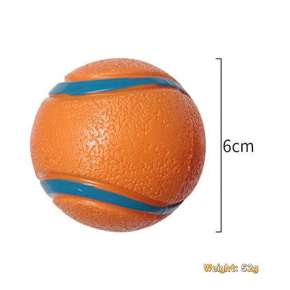Chew-Proof Rubber Dog Ball - Elastic Jumping Fetch Toy for Small, Medium & Large Dogs